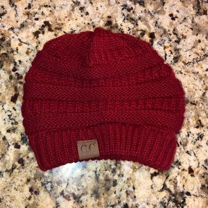 Red CC beanie